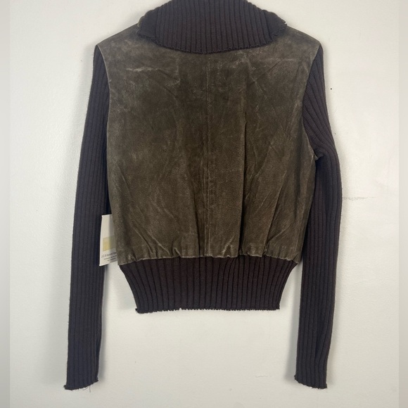 New Vintage 90s Rampage Brown Suede Leather Zip Up Jacket size medium - Picture 6 of 7
